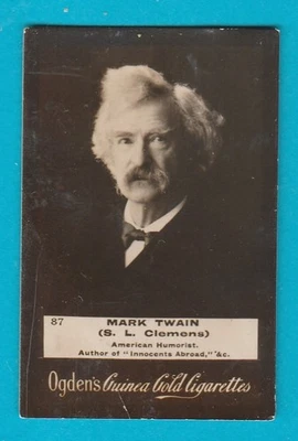 OGDENS GUINEA GOLD - NO. 87 - MARK TWAIN - 1901 - Image 1 of 2