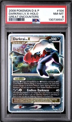 Darkrai LV.X 104/106 Great Encounters Holo Graded PSA 8 - Image 1 of 2