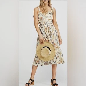 Free People Isla Midikleid Blumenmuster Medium Ivory - Bild 1 von 7
