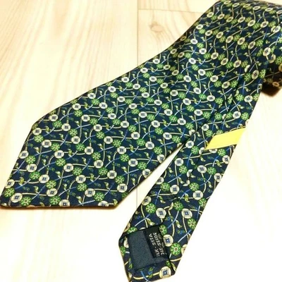 Salvatore Ferragamo Corbata por todas partes patrón Geométrico 7 auténtico... - Imagen 1 de 4