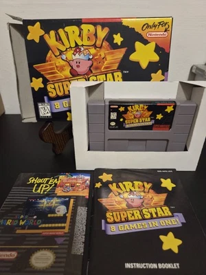 Kirby Super Star Snes CIB W/Manual/Poster EXCELLENT Condition Box/Cart Tested - Image 1 of 4