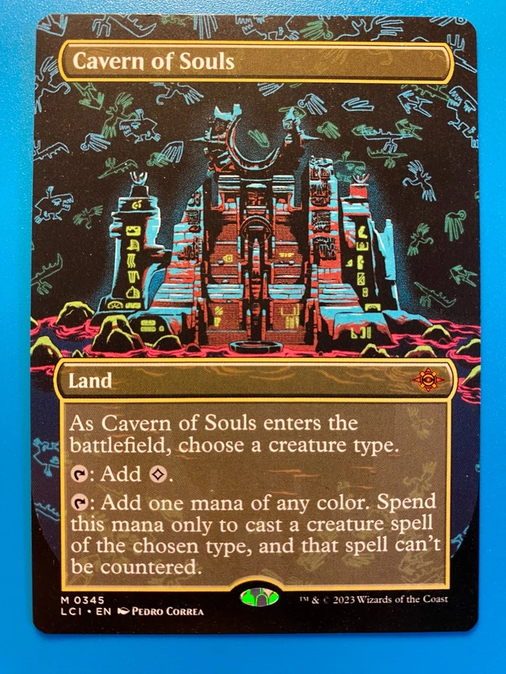 MTG 1x BORDERLESS Cavern of Souls # 345 The Lost Caverns of Ixalan Magic x1 NM - Image 1 of 1