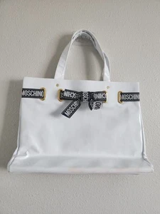 Love Moschino Tote Bag-White And Gold - Picture 1 of 14