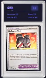 Paradox Rift Base Defiance Vest 162/182 Pokémon TCG Card - CGA 9.0 Digital Grade - Picture 1 of 2