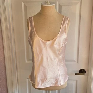 Cinema Etoile Vintage Pink Satin Camisole Women's Size M Pincess Seams Lingerie - Picture 1 of 6