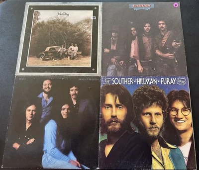 1970's 4 vinyl LP lot - America - Eagles - Poco - The Souther Hillman Furay Band - Image 1 of 4