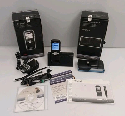 Grundig Digta 7 Digital Portable Dictation Recording Machine With Station 447 - Image 1 of 4