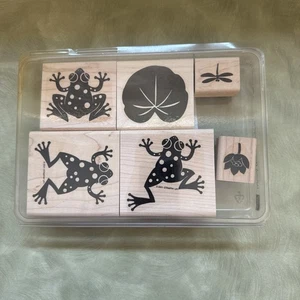 STAMPIN UP DEFINITIV DEKORATIVES LEAPFFRÖSCHE STEMPELSET - TOP- FRÖSCHE LILIENPAD - Bild 1 von 4