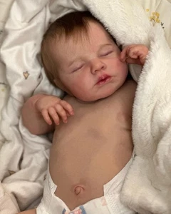 Reborn Baby Puppen Silikon Ganzkörper 20 Zoll Wasserdicht Realistisch Neugeborenes Baby - Bild 1 von 7