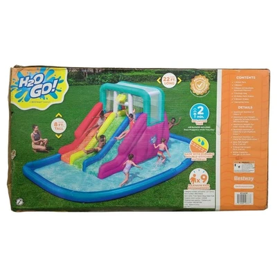 H2OGO! Kids Triple Splash Mega Inflatable Water Park, Multicolor - Image 1 of 2