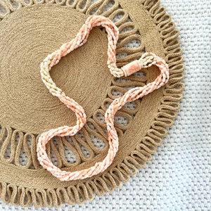 Vintage Angel Hair Coral Multi Strand Twisted Beaded Necklace Carved Bead Pink - Picture 1 of 9