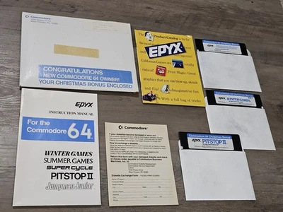 RARE Commodore 64 Christmas Bonus Epyx 1987 5 Game Set TESTED C64 Disk - Image 1 of 4