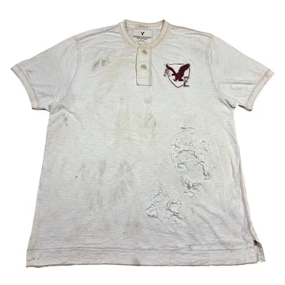Camiseta American Eagle Vintage Fit Distressed Grunge XL Para Hombre Thrashed Y2k Años 2000 Foto 1 de 4