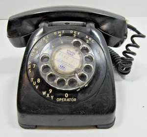 VINTAGE 1961 AUTOMATIC ELECTRIC 802 BLACK DREH MONOPHONE TELEFON PHONE #6 - Bild 1 von 10