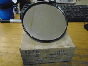 NOS! KD 105 Universal Clamp on Spot Mirror 5" round convex black Model 105-2308 - Picture 1 of 3