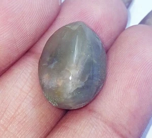 100% Natural Cat Eye 14.35 Ct Oval Shape Loose Gemstone With Certificate - Picture 1 of 6