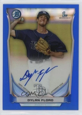 2014 Bowman Prospect Auto Chrome Blue Refractor /150 Dylan Floro #BCAP-DF Auto - Image 1 of 2