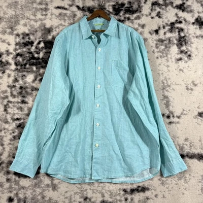 New Tommy Bahama Sea Glass Breezer Shirt Mens Size XLT Aqua Green Lawn Chair - Image 1 of 4