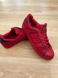 Scarpe da ginnastica casual uomo Adidas Superstar Triple rosse BB0996 2016 UK 10 US 10,5 - Foto 1 di 6
