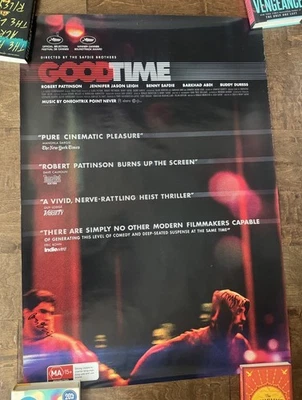 A24 Josh Safdie & Benny Safdie Firmado Good Time 27x40 / Marty Supreme Gemas Sin Cortar Foto 1 de 4