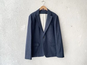 APOLIS slate blue WOOL TWEED 3-BTN SPORT COAT 43/44 Blazer/Jacket - Picture 1 of 11