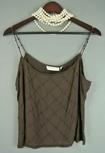 VTG Nataya Brown Tank Top S Solid Summer Sleeveless Cami  NWT - Picture 1 of 3