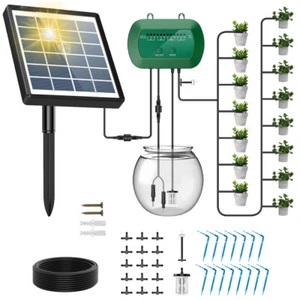 Solar Bewässerungssystem Automatische Tropfschlauch Pflanzen Bewässerung Set - Bild 1 von 17
