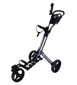 QWIK-FOLD 360 Swivel 3 Wheel Push Pull Golf Cart with 360 Rotating Front Wheel - Picture 1 of 16