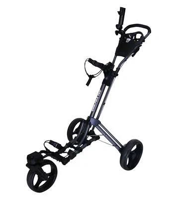 QWIK-FOLD 360 Swivel 3 Wheel Push Pull Golf Cart with 360 Rotating Front Wheel - Image 1 of 4