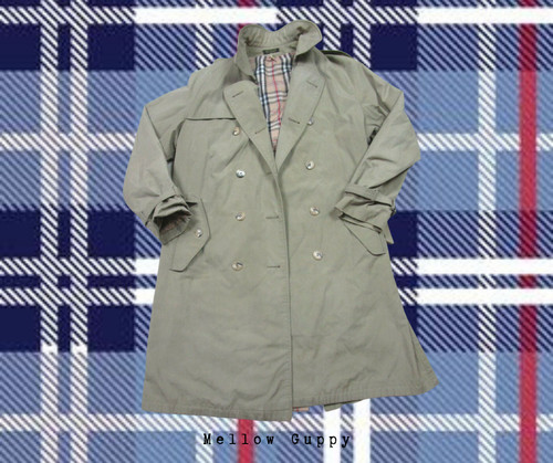 Trench coat Burberry vintage made in Polonia uomo (M L) Nova Check anni 60 fodera cintura
