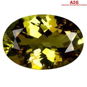 2.00 ct AIG Certified Oval Shape (10 x 7 mm) Brownish Yellow Tanzanite Gemstone - Picture 1 of 3