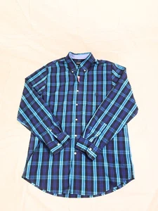 Champs Botten Down Stripped Blue Shirt NWT Size LT - Picture 1 of 5
