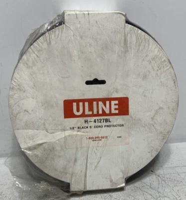 Uline H-4127BL 1/2" Black 5' Cord Protector - Image 1 of 2