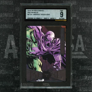 2022 Skybox Marvel Metal Universe Spider-Man #66 Prowler bewertet PSGA 9 neuwertig - Bild 1 von 3