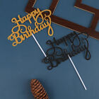 10PCS Glitter Paper Happy Birthday Cake Topper Cupcake Dessert Decor Supplie _co
