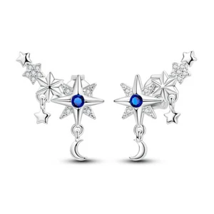 MULA S925 Sterling Silver Earrings AAA CZ Sparkling starlight for Women Jewelry - Picture 1 of 6