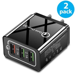 2-Pack USB Wall Charger Fast Quick Charge For iPhone 14 13 12 11 X XS XR 8 7 6s - Picture 1 of 9