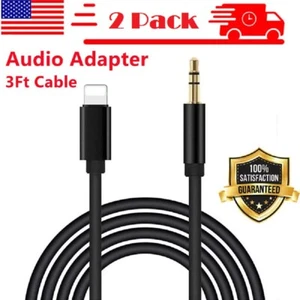 2x For iPhone 7 8 11 12 13 14 Pro Max 3.5mm AUX Audio Car Speaker Cable Adapter - Zdjęcie 1 z 26