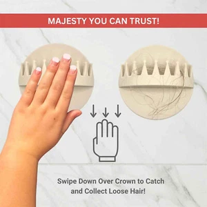 Hair Collector Suction Cup Silicone Suction Shower Hair Catcher Wall Mounted - Foto 1 di 13