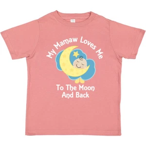 Inktastic Mamaw Grandma Loves Me Girls Boys Toddler T-Shirt Loved By Moon Kids - Picture 1 of 6