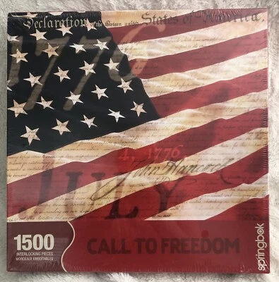 Springbok  1500 Piece Puzzle Brand New ‘ Call To Freedom’ Size 28.75” X 36” 2005 - Image 1 of 4