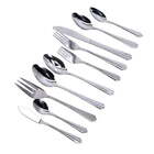 Classic Canberra 45 Piece Flatware Set Stainless Steel Dishwasher Safe
