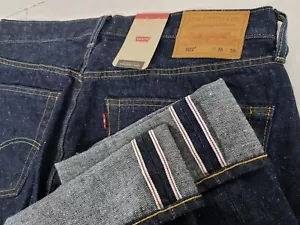 Levi's 501 Original "SCANTRON" Selvedge Premium Hemp Men's Jeans W36 Inseam 34" - Picture 1 of 24