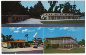 OCALA FL NEW EGRET MOTEL VINTAGEPOSTCARD GREAT SIGN MULTIVIEW 22821 Q - Picture 1 of 2