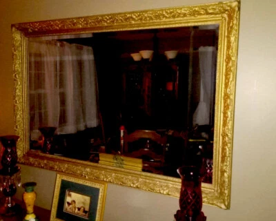 ESPEJO ANTIGUO HOJA DE ORO Foto 1 de 4