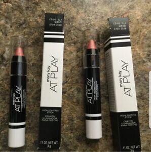 2X Mary Kay At Play Highlighting Stick Rose Gold Glow .11 oz 120915 Exp 07/2023