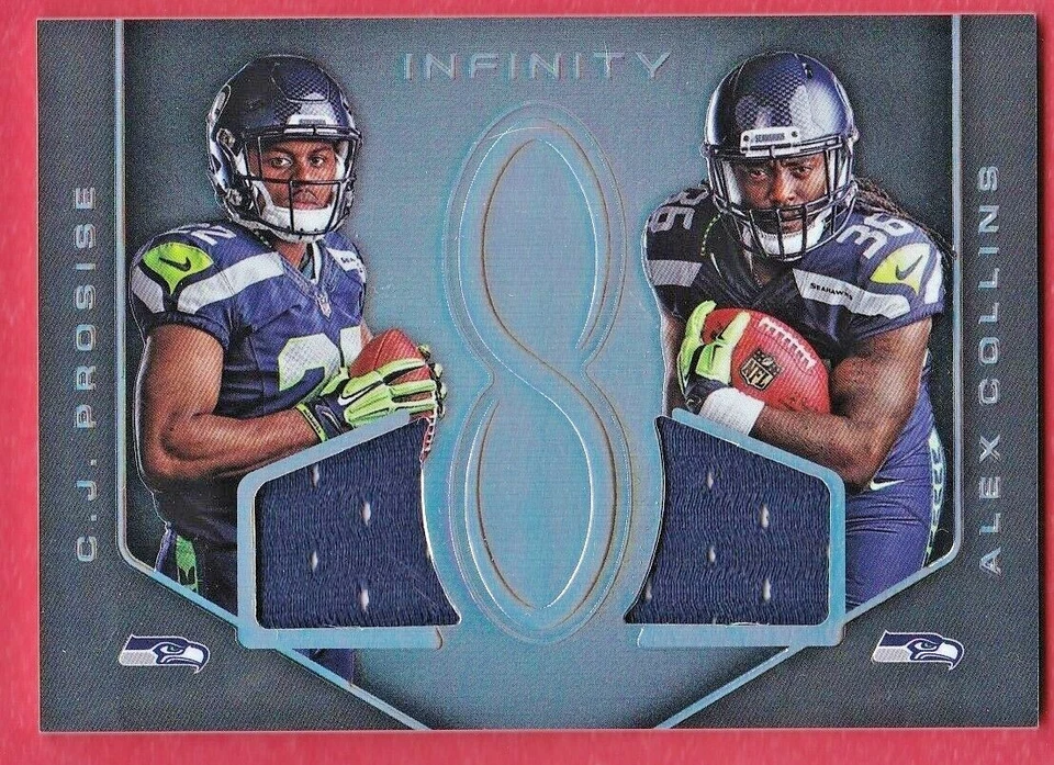 Alex Collins / C.J. Prosise 2016 Panini Infinity Rookie Jerseys Combo #14 /288 - Image 1 of 1