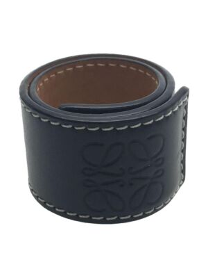 LOEWE Small Slap Leather Bracelet Black for Women from Japan LOEWE Small Slap Leather Bracelet Black for Women from Japan