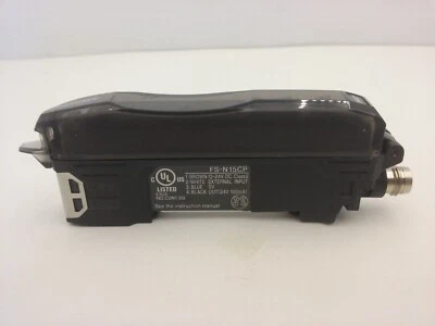 KEYENCE FS-N15CP DIGITAL FIBER OPTIC AMPLIFIER M8 PNP 12/24VDC 4 PIN NNB - Image 1 of 4
