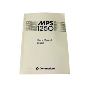 Commodore MPS 1250 User's Manual Book - Imagen 1 de 3